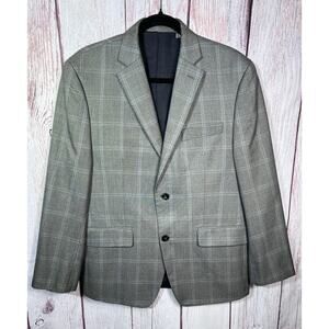 MICHAEL KORS Mens Gray Black Super Soft Blazer Sport Coat Suit Jacket Size 40S